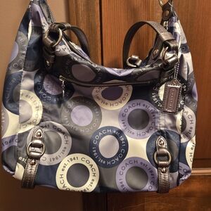 Coach Blue and Gray Women's Bag